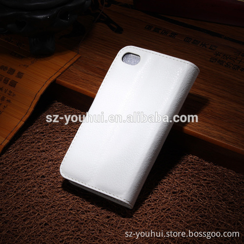 Wholesale Folio Stand Case for iPhone 4 4s PU Leather Flip Cover with Wallet